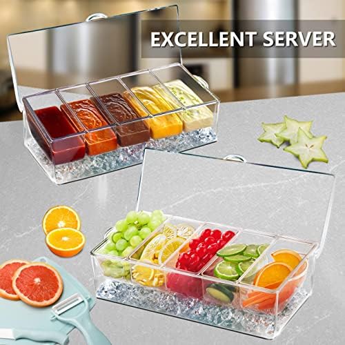 INNOVATIVE LIFE Modern Minimalist Clear Condiment Server