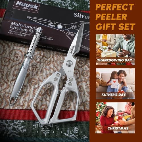 Huusk Kitchen Scissors and Vegetable Peelers Set, Gifts