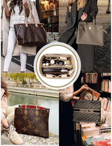OMYSTYLE Purse Organizer Insert, Felt Tote Bag Organizer Insert