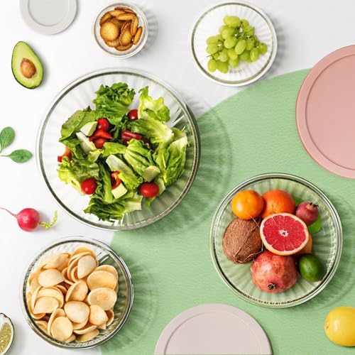 Glass Mixing Bowls with Lids Sets