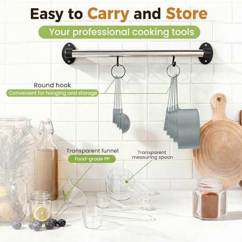 16PCS Measuring Cups and Spoons Set, Measuring Spoon Set