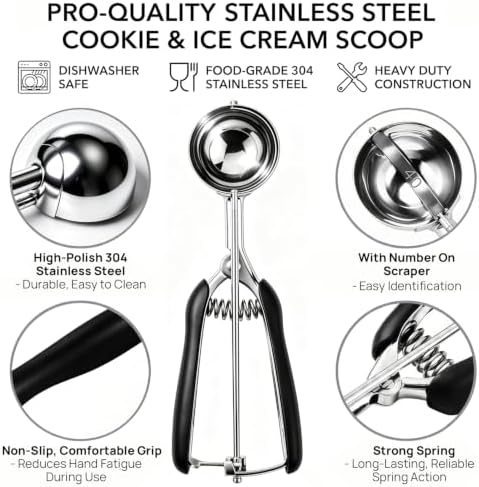Cookie Scoop 2 Tablespoon, #40/2 Tbsp Cookie Scoops