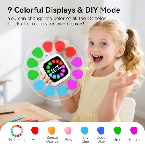 Yunbaoit Digital Visual Timer for Kids, 99-Minute Countdown, Rechargeable
