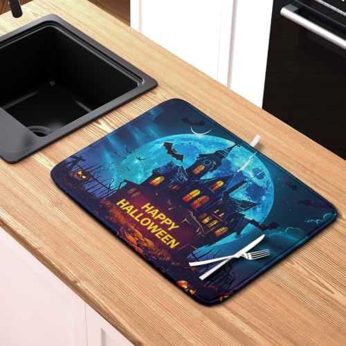 Happy Halloween Dish Drying Mat
