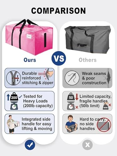 HOMESURE Supports 200lbs Heavy Duty Moving Bags
