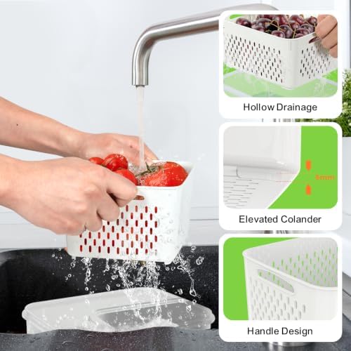 4 Pack Fridge Fruit Storage Containers