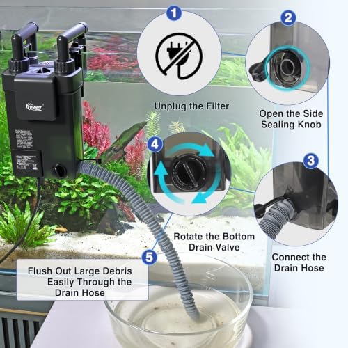 hygger Hang-On-Back Aquarium Filter