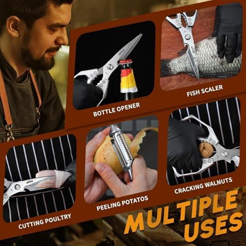 Huusk Kitchen Scissors and Vegetable Peelers Set, Gifts