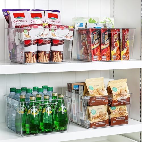Vtopmart 10 Pack Extra Large Clear Storage Bins, 11x11 Cube Organizer