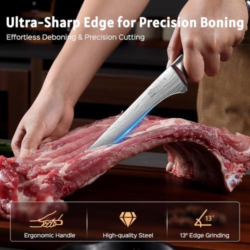 PAUDIN Boning Knife 6 Inch, Super Sharp Fillet Knife, German High Carbon