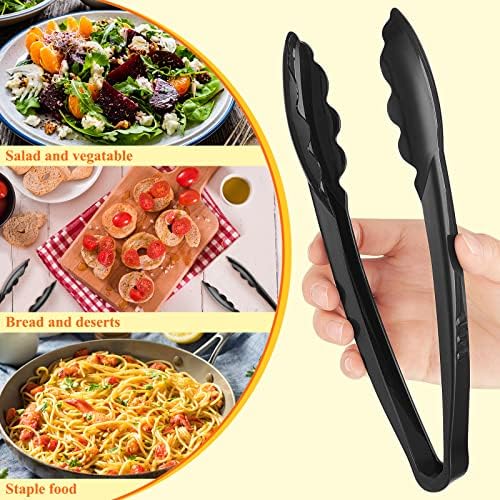 150 Pcs Plastic Tongs, 9 Inch Disposable Serving Tongs