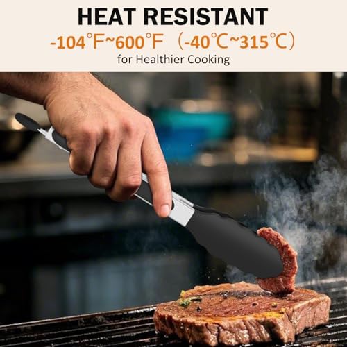 Kitchen Tongs with Silicone Tips, Tongs