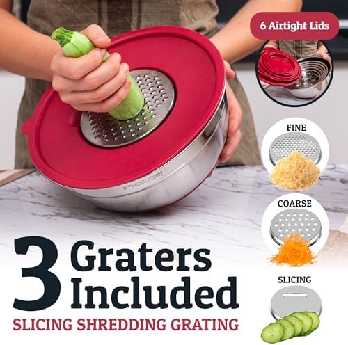 Priority Chef 6Pc Stainless Steel Mixing Bowls