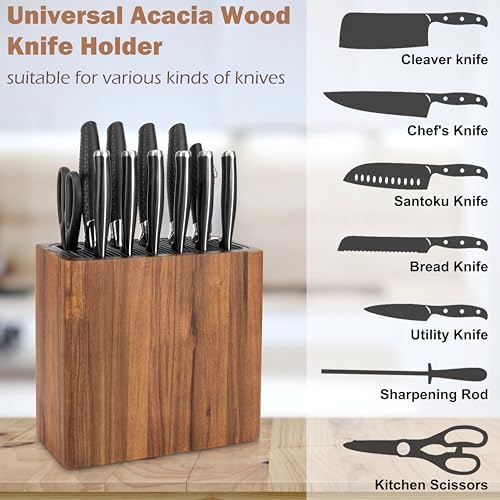 RedCall Acacia Wood Knife Storage Block