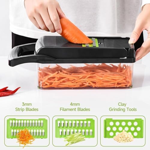15 in 1 Vegetable Chopper, Food Veggie Chopper, Onion and Vegetable Slicer