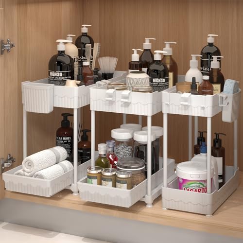 Sevenblue 3-Pack 2-Tier Under Sink Organizers