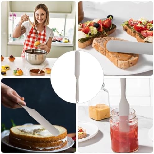 Silicone Jar Spatula, Non-Stick Heat Resistant Kitchen Thin Spatula, Sourdough