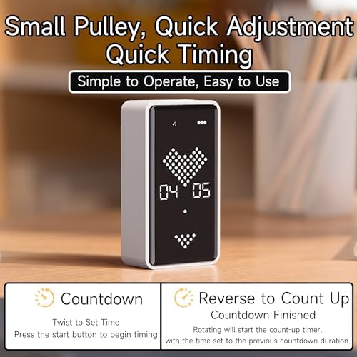 Visual Timer, Rechargeable Digital Hourglass Timer