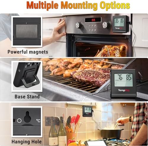 TempPro TempTrack Large LCD Digital Meat Thermometer