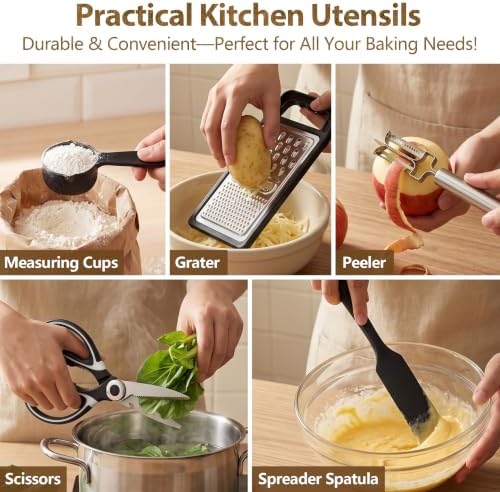 Leonyo 32 Pcs Stainless Steel Kitchen Cooking Utensils Set
