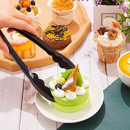 Tessco 80 Pcs Plastic Tongs, 9 Inch Disposable Serving Tongs