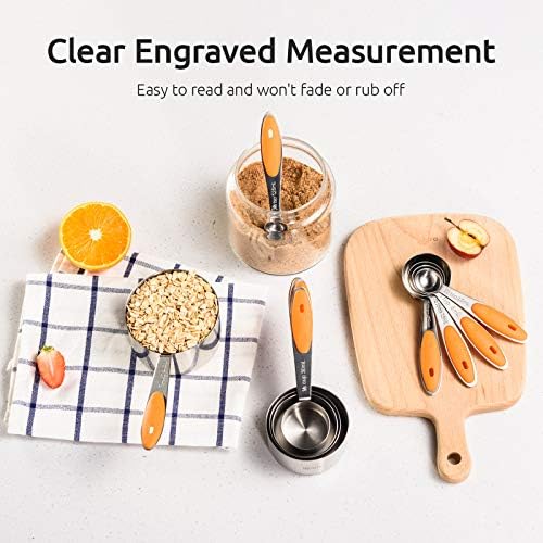 U-Taste Measuring Cups Spoons Set, 18/8 Stainless Steel