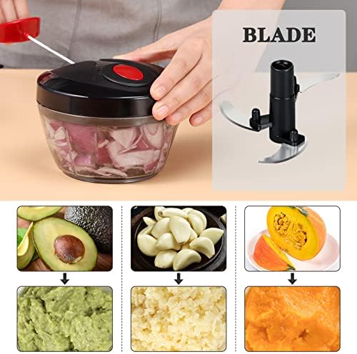 Cambom Manual Food Chopper Vegetable Cutter, Hand String Vegetable Chopper