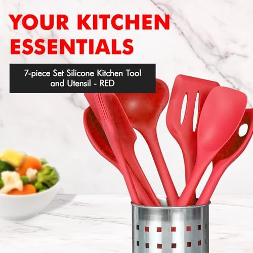 Chef Craft 42077 7 Piece Silicone Kitchen Tool and Utensil Set