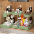 Sevenblue 3-Pack 2-Tier L-Shaped Under Sink Organizers