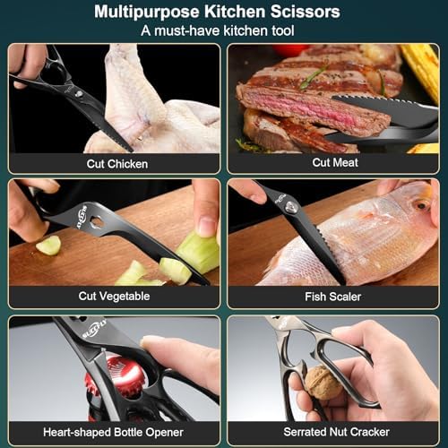 SUCCFLY Heavy Duty Kitchen Scissors
