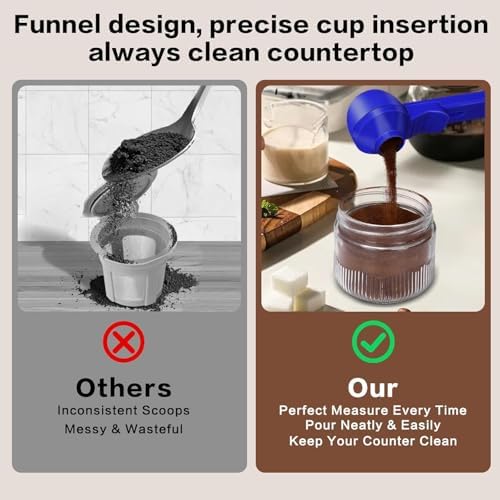 2-in-1 Coffee Scoop with Funnel, 2 Tbsp Measuring Spoon