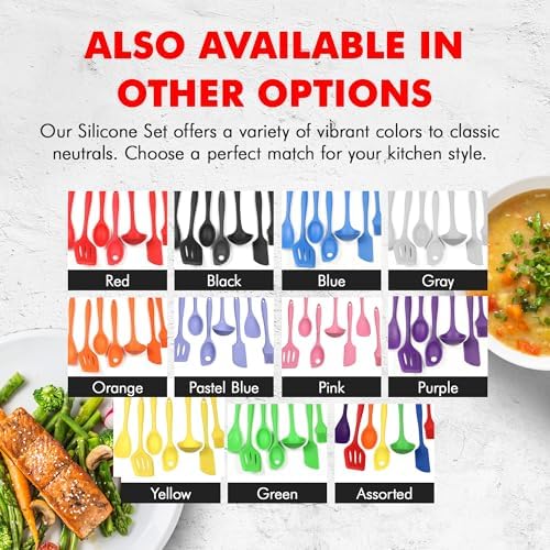 Chef Craft - Premium Silicone Kitchen Tools and Utensils Set, Non-Scratch