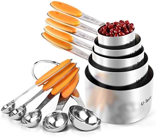 U-Taste Measuring Cups Spoons Set, 18/8 Stainless Steel