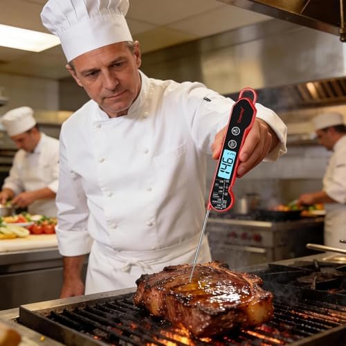 Professional Digital Meat Thermometer Instant Read Waterproof – Folding Probe