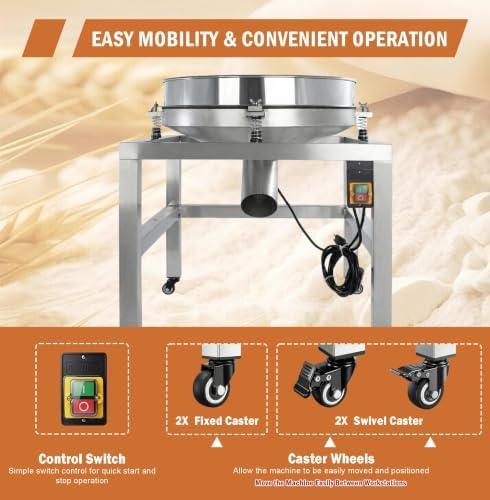 Sidasu 19.6“Automatic Vibrating Sifter Machine, 40/100 Mesh
