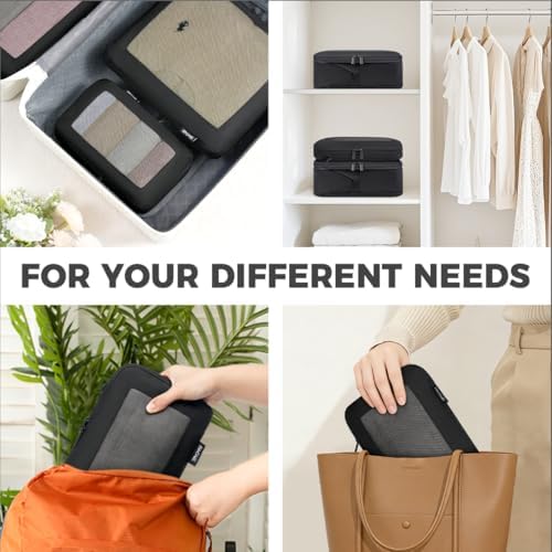 BAGAIL 4 Set/6 Set/8 Set Compression Packing Cubes Travel Accessories