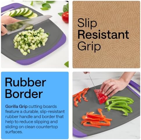 GORILLA GRIP BPA-Free Reversible Cutting Board