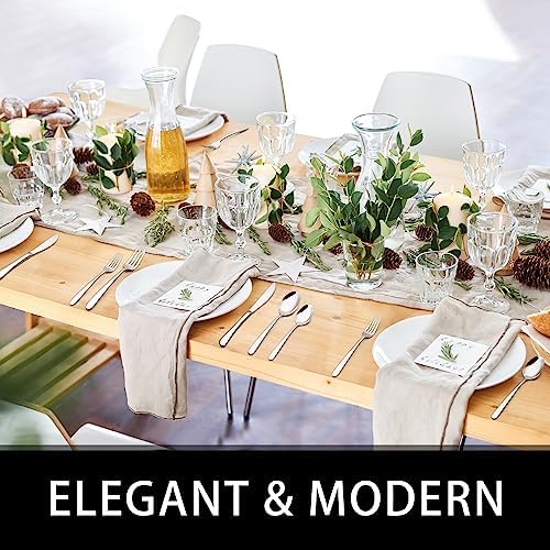 49-Piece Silverware Set with Organizer, Heavy Duty Stainless Steel Flatware Set