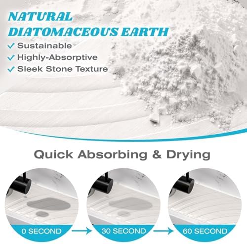 SpaceHacks Stone Faucet Mat for Kitchen Sink 23.7x4 in