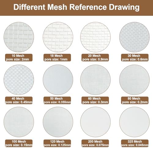 7.9" PVC Lab Sieve, Nylon Mesh, 60 Mesh Screen Sifter