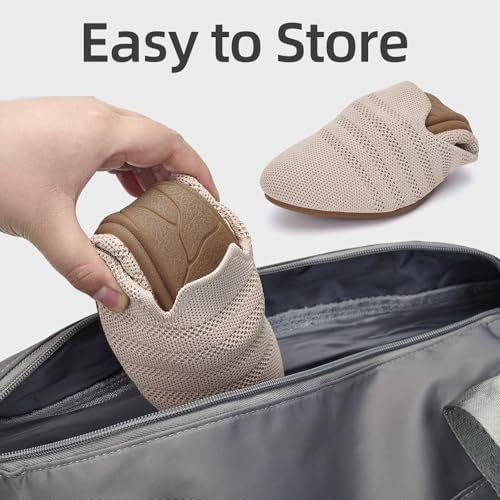 poemlady Women's Ballet Flats Slip On Knit Soft Round Toe Dress Shoes