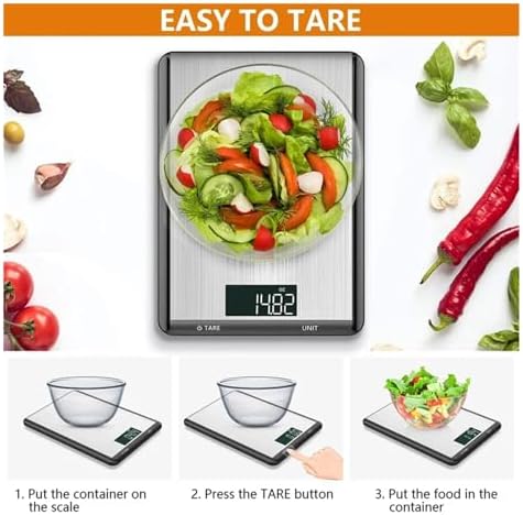 Digital Scale, Electronic Food Scale, 22lb/10kg Digital Kitchen Scale Weight