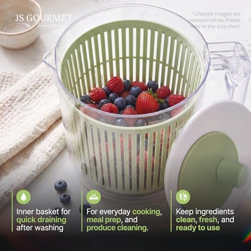 JS Gourmet Manual Salad Spinner