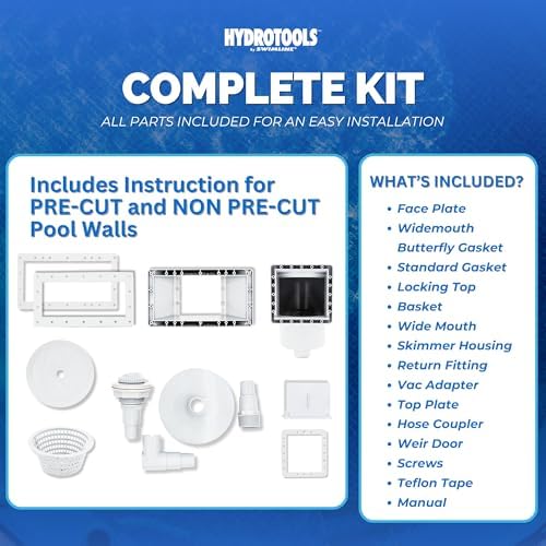 Swimline | Above Ground Pool Wall Skimmer | Thru-Wall | Wide Mouth Leveling