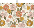 Pink Flowers Dish Drying Mat For Kitchen Counter, Super Absorbent Microfiber