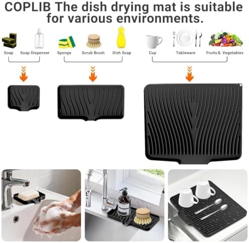 Silicone Dish Drying Mat for Kitchen counter