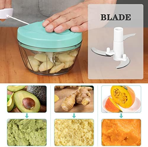 Cambom Manual Food Chopper Vegetable Cutter, Hand String Vegetable Chopper