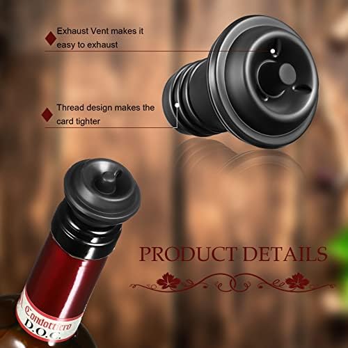Honoson 100 Pieces Silicone Wine Stoppers Vacuum Seal Reusable