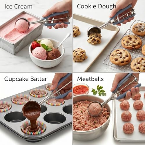 #100 Mini Cookie Scoop, 2Tsp/10ml/ 0.34oz Cookie Dough Scoop, Melon Scoop