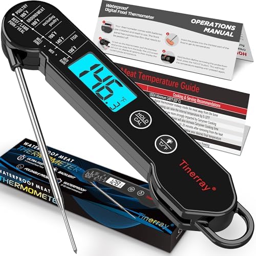 Professional Digital Meat Thermometer Instant Read Waterproof – Folding Probe